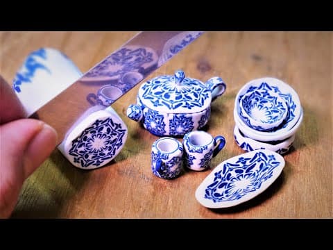 Making miniature bowls with polymer clay cane patterns