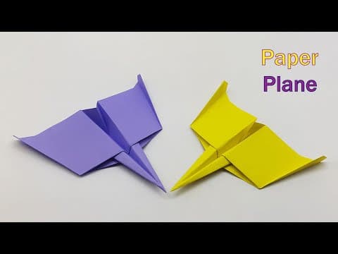 How To Make a Easy Paper plane Paper Airplane Tutorial Origami Paper Airplane