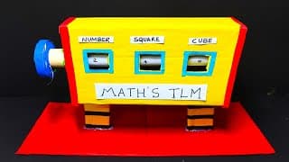 square and cube numbers working model - maths tlm - diy - simple and easy steps