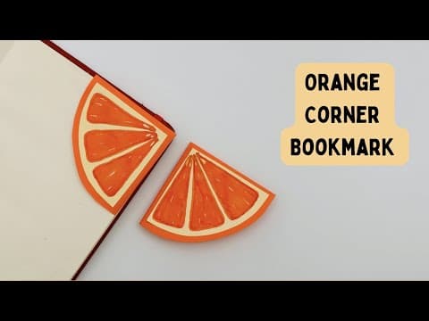 DIY Paper Orange Fruit Bookmark / Origami Bookmark / Paper Craft / Paper Fruit / Paper Bookmark