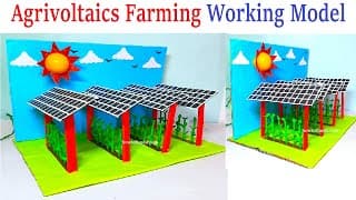 agrivoltaics farming system working model - integrated agriculture model making - diy