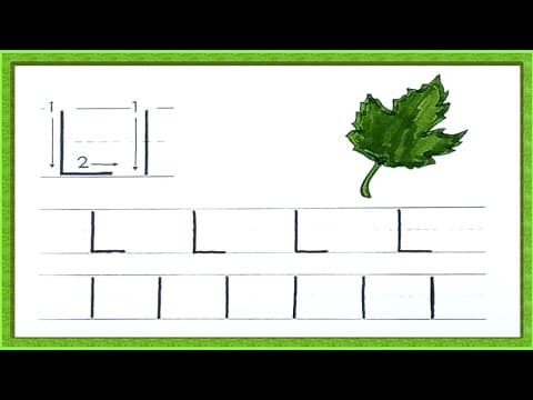 Tracing - tracing letter l - practice writing letter l - tracing letters for kids