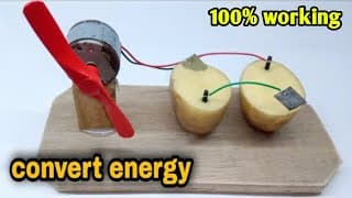 How to make free energy generator with dc motor and potato | Making electricity from vegetables