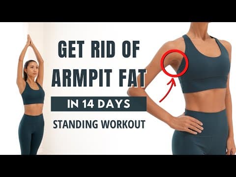 Get Rid of ARMPIT FAT in 14 Days | No Equipment , Standing Only