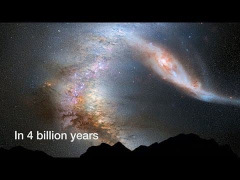 Milky Way Versus Andromeda As Seen from Earth - YouTube