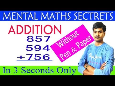 Mental math tricks in telugu -top secret to add mentally -trick for fast calculation