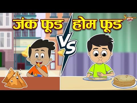 जंक फ़ूड VS होम फ़ूड | Junk Food Vs Home Food | Jabardast Hindi Kahaniya | Moral Story | कथा | Story