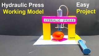hydraulic press working model science exhibition