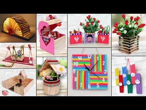 10 Best Out of Waste Ice Cream Stick Ideas !!!