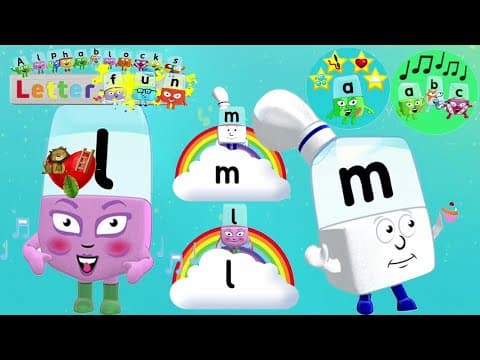 Alphablocks Letter Fun l & m - Alphabet ABC Song