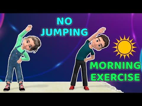 Good morning exercise for kids - no jumping, no equipment