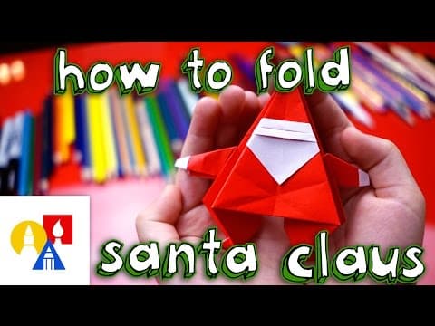 How to fold an origami santa claus