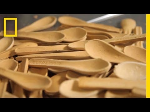 An innovative edible spoon, a smart alternative to plastic waste