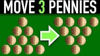 Move 3 Pennies Puzzle |Invert the Triangle of Pennies