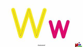 Writing the letter W | Alphabet writing | Writing letter for Kids