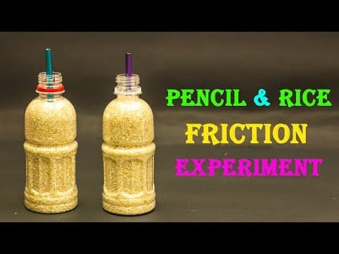 Kids Science Experiment Friction With Rice