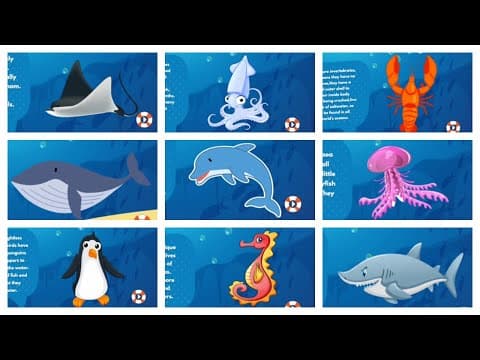 Sea Animals and Underwater Sea Creatures Learning for Kids