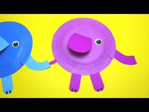 How to Make a Paper Plate Elephant | Paper Plate Crafts