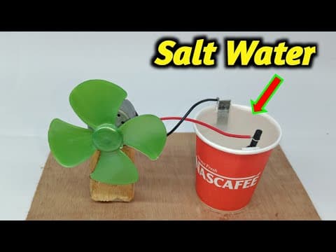How to make free energy with salt water / salt water battery experiment