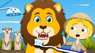 Brush Your Teeth Song | Dr Poppy On Safari | Nursery Rhymes And Kids Songs | Animals For Toddlers