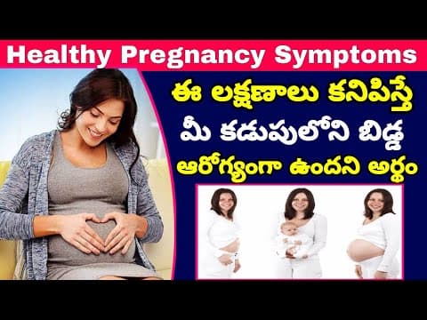 కడుపులో బిడ్డ ఆరోగ్యంగా ఉన్నట్లు తెలిపే సంకేతాలు | Healthy Pregnancy Symptoms|Signs of Healthy Fetus