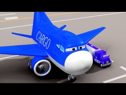 Airport Tank, Cars & Trucks Cartoon Video For Kids