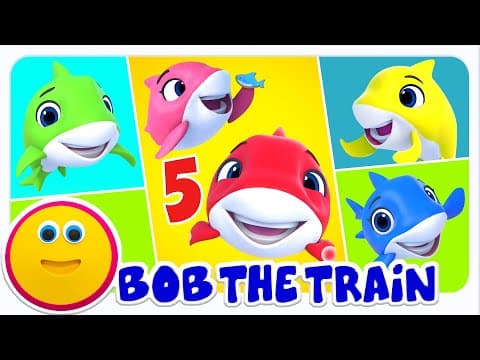 Learn to Count 5 with Five Little Sharks