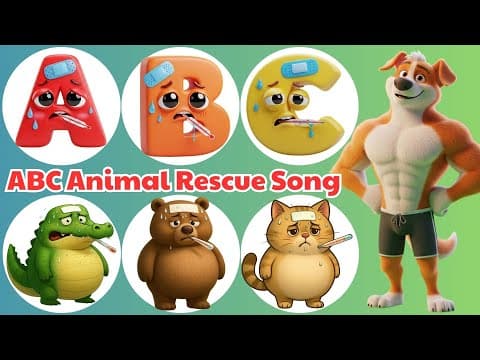ABC Animal Rescue Song 🐶💦 Learn Alphabet A to Z with Swimming Animals 🌊 | Meow Meow TV Kids Song