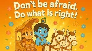 Little Krishna’s Gita Wisdom  | Moral Story for Kids | Don’t Be Afraid, Do What’s Right!