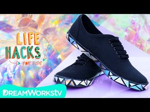 Holographic Sneakers + More Shiny Hacks | LIFE HACKS FOR KIDS