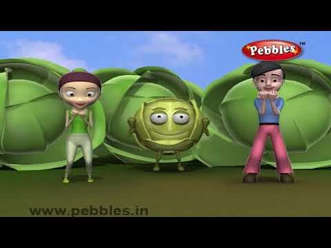 Cabbage Rhyme for kids in Telugu | Vegetable rhymes for kids in Telugu