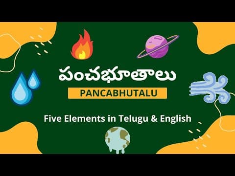 The five elements of nature - పంచభూతాలు