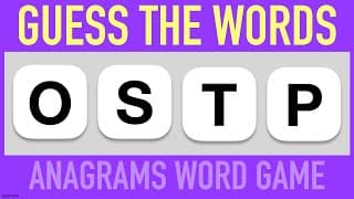 GUESS THE ANAGRAMS WORD GAME