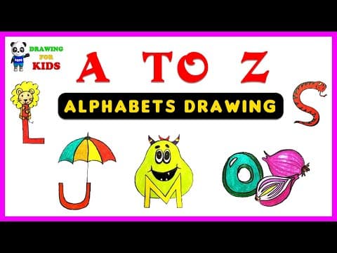 A to Z alphabet drawing-ABC drawing-Alphabet drawing for kids