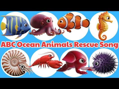 🐟 ABC Ocean Animals Song 🐠 Otter Rescues Friends 🦦 Learn Alphabet A-Z | Meow Meow TV 🌊💙
