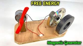 How to Make Homemade Mini Generator With Dc Motor And Magnets | making electricity from big magnets