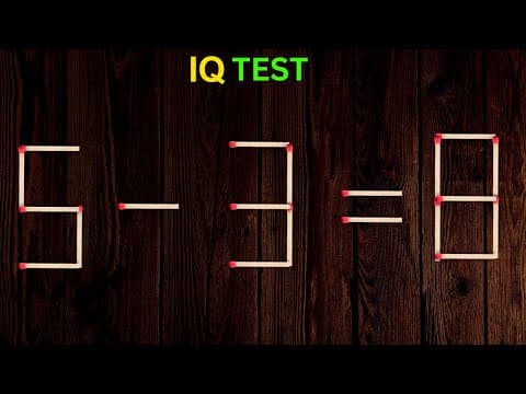 Turn the wrong equation into correct just in1 move 5-3=8 #matchstick #puzzle #matches #puzzlegames