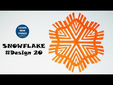 Paper Snowflake #20 | How to make Snowflake out of A4 color paper | Paper Crafts for Beginners