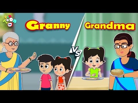 Grandma vs Granny | Animated Stories | English Cartoon | Moral Stories | PunToon kids in English