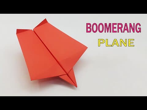 How To Make a Paper Boomerang Paper Airplane ! Origami Paper Plane ! Really Flies Back