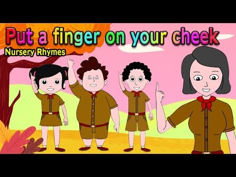 Put a finger on your cheek/ Finger Song /English Kids Song /Nursery Rhymes for Kids