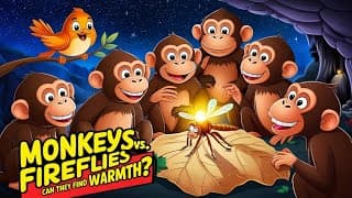 The Monkeys and the Firefly - Funny Story for Kids | Short Stories