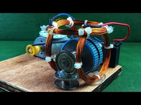 Engineering Free Energy Generator DC Motor With Copper Wire Coil Using Magnet New Technology Project