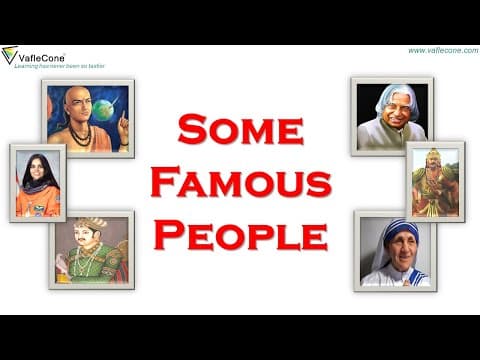 Some Famous People l Ashoka AryaBhata Akbar RajaRaja 1 Mother Teresa Kalpana Chawala