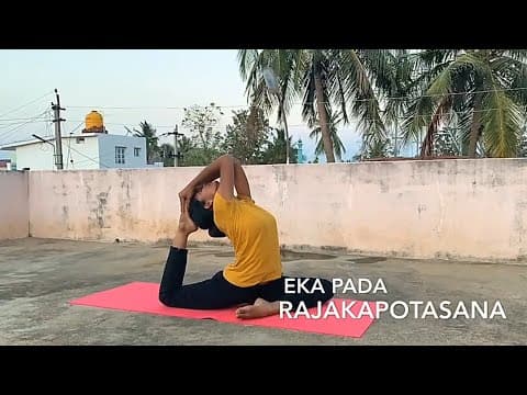 Eka pada raja kapotasana - [one-legged] king pigeon - back bend - benefits - contraindications