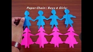 Paper Chain #3 ( Boys & Girls shape)
