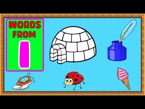 5 words from i - words from i - i for insect - words from alphabets