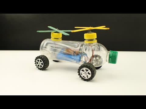 How to make bottle mini car toy at home -powered car very simple