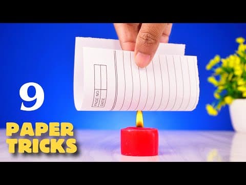 9 Amazing Paper Tricks - Science Experiments With Paper