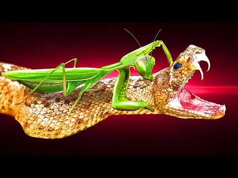 That's Why Snakes Are Afraid of Mantises | Insect vs Reptile